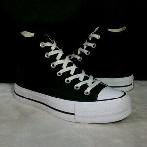 CONVERSE CTAS LIFT PLATFORM BLACK CANVAS HI SNEAKERS 7.5M 38 560845C FREE SHIP
